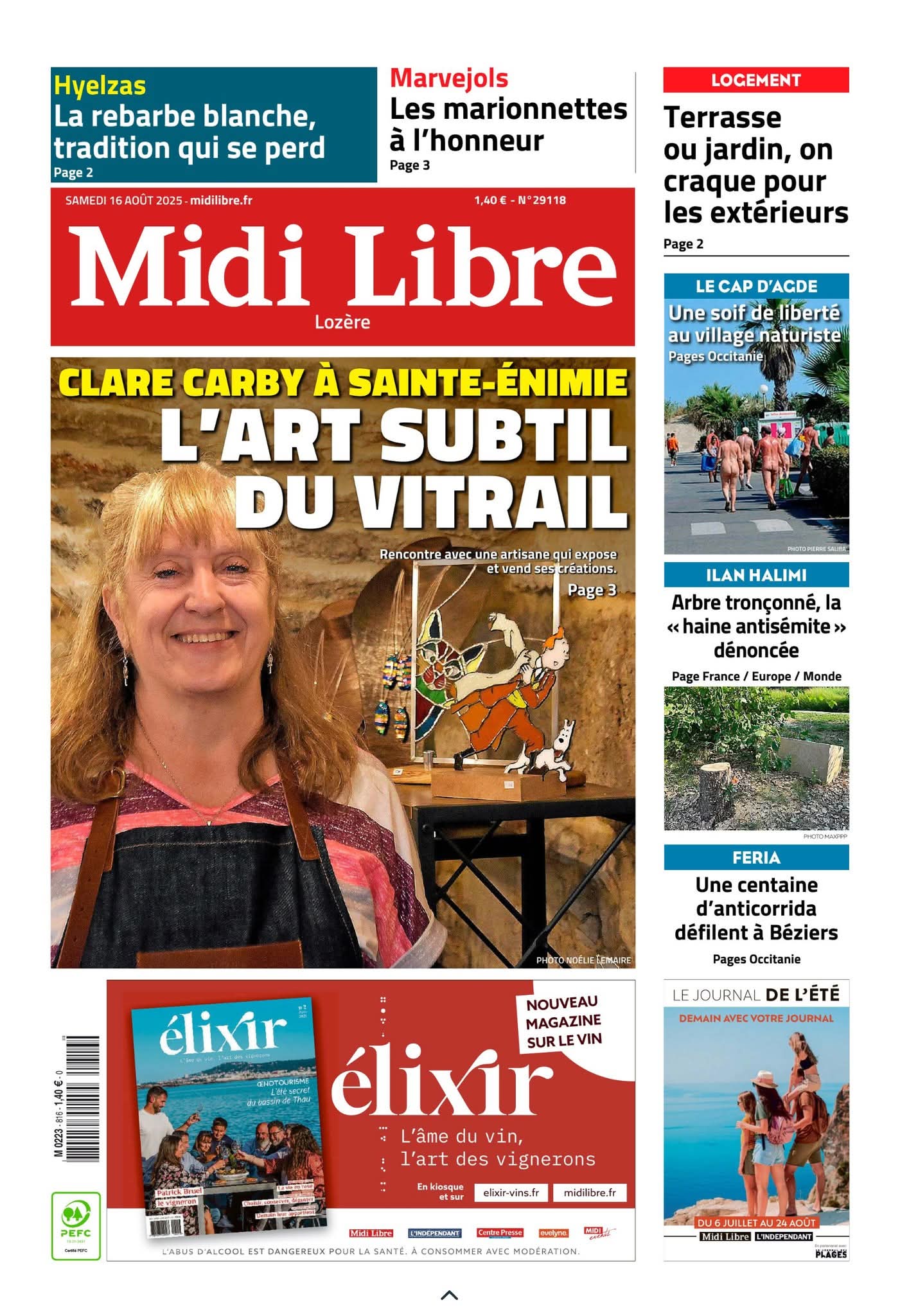 Midi Libre Clare Front page